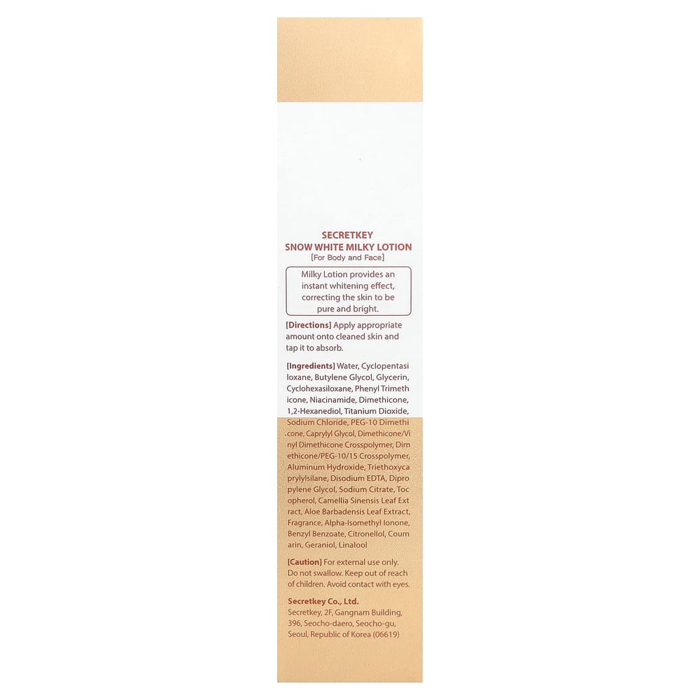 Secret Key Snow White Milky Lotion 120g (4.23oz)