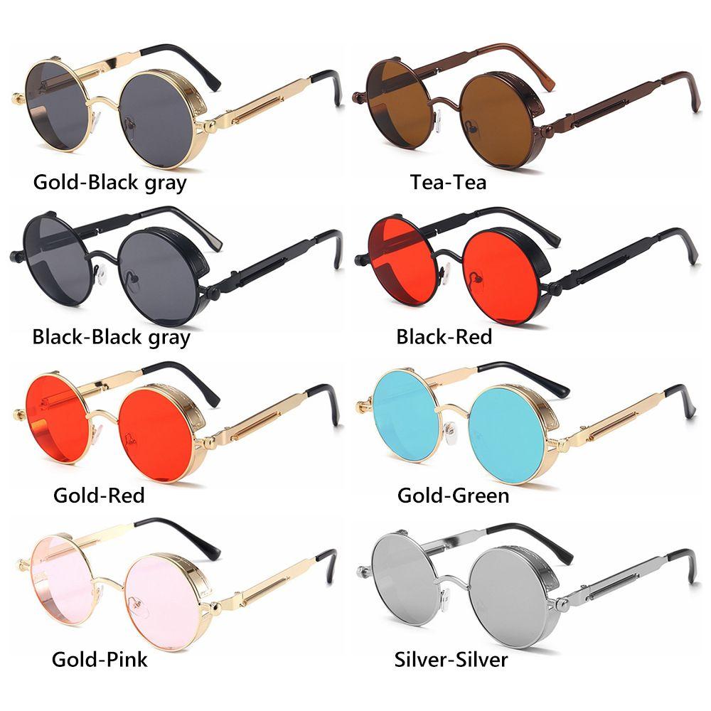 Women Men Round Retro UV400 Protection Steampunk Sunglasses Eyewear Gothic Sun Glasses