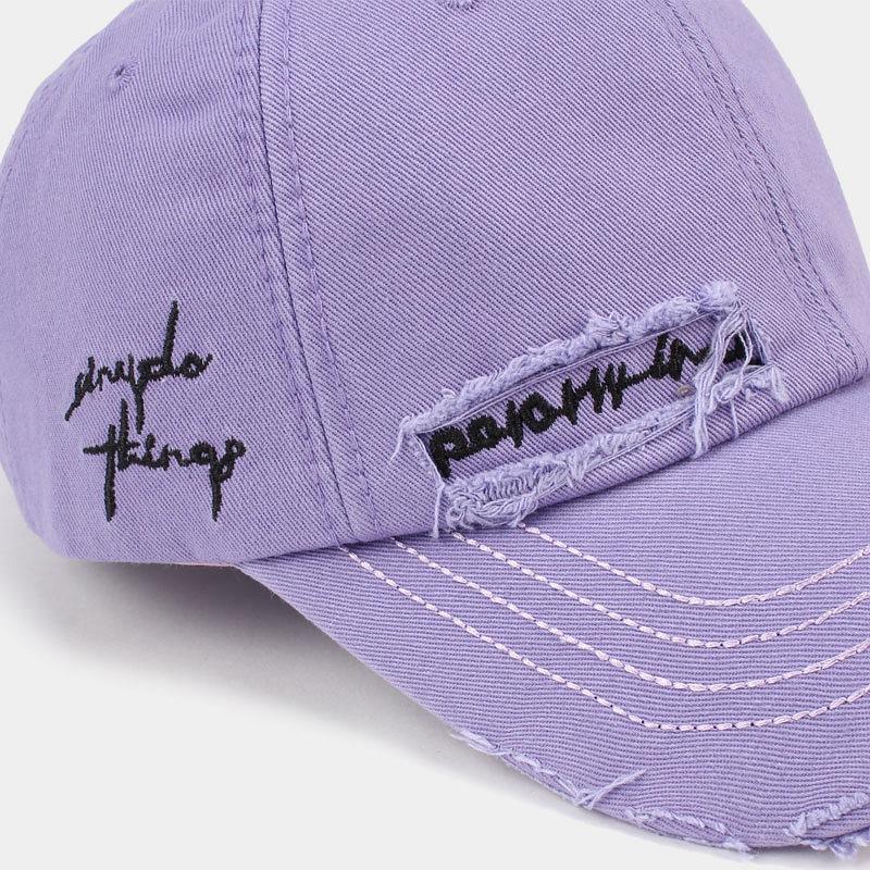 Unisex Washed Cotton Baseball Cap Letter Embroidered Vintage Snapback Hat Men And Women Streetwear Outdoor Sports Hats