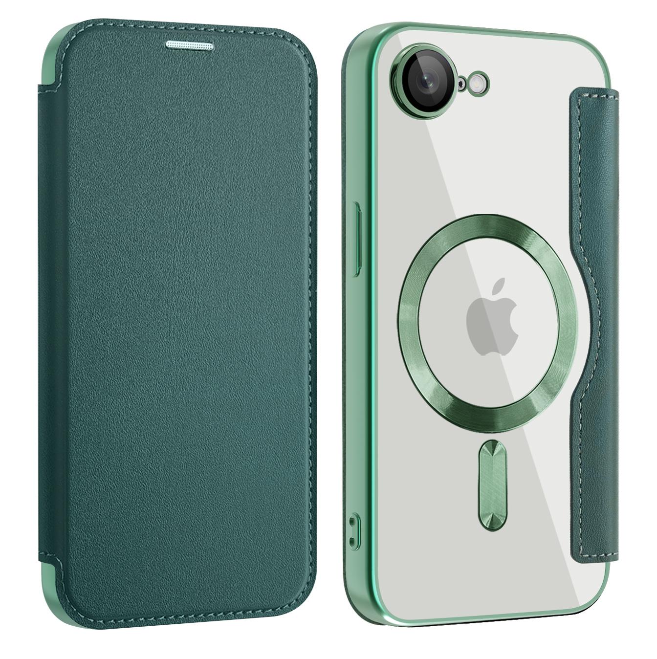 

Luxury Transparent Flip Leather Wallet Magnetic Case For iPhone 17 16 15 14 13 12 11 Pro Max & 17e and 16e Slot Card Bag Covero Pc + tpu&iPhone Air