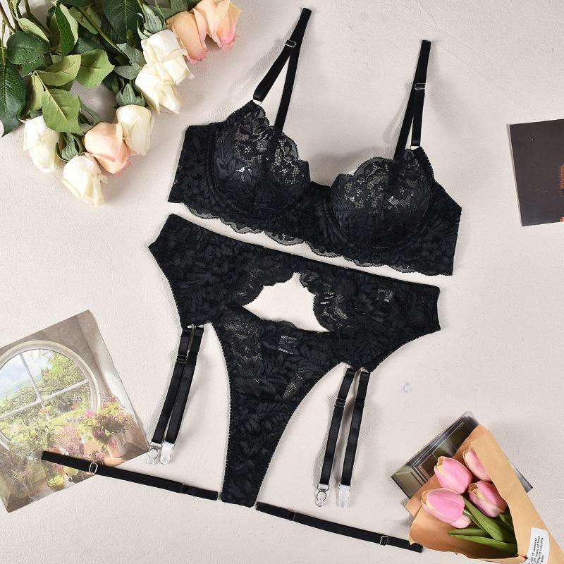 Sexy Steel Rim Bra Lace Fun Underwear Set