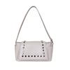 Korean Style Rivet Tote Shoulder Bag: Large Capacity, Versatile, High-End Motorcycle Bag for Women