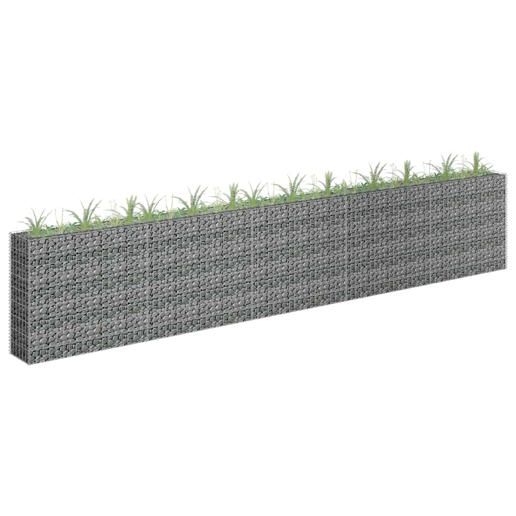 Vidaxl Podwyższona Donica Gabionowa, Galwanizowana Stal, 450X30X90 Cm