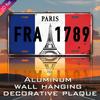 Vintage Paris Fra Metall Aluminium Kennzeichen UV-bedruckt Langlebig Stilvolle Wanddekoration für Zuhause Café Restaurant Ind