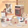 Kids Kitchen Appliances Toys Pretend Play Kitchen Set Juicer Toaster Mixer Coffee Machine Vacuum Cleaner