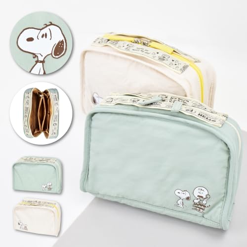 Cosmetic Pouch with Multiple Dividers, GR Snoopy Travel Design, SPZ-4110
