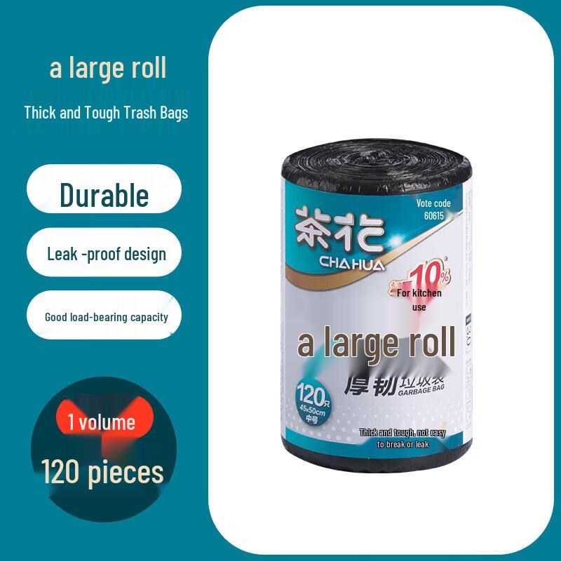Camellia Point-Break Flat Garbage Bags, 10 Rolls