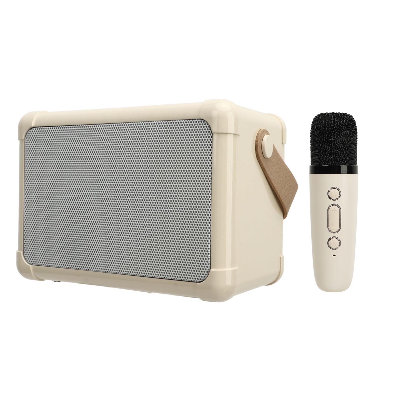 

Karaoke NaMachine Spker Wireless Microphone LED Light 6 Sound Effects Large Capacity Battery Karaoke Player