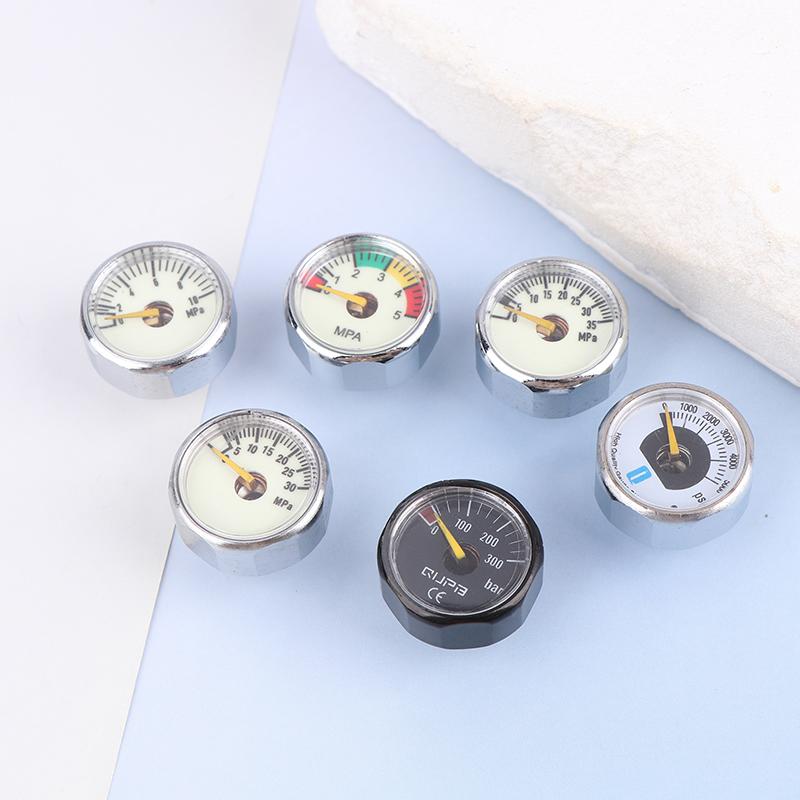 Air Mini Micro Pressure Gauge Manometer | Thread M10 M8 | 5Mpa 10Mpa 20Mpa 30Mpa 35Mpa 40Mpa 300Bar 3500Psi 5000Psi 6000Psi
