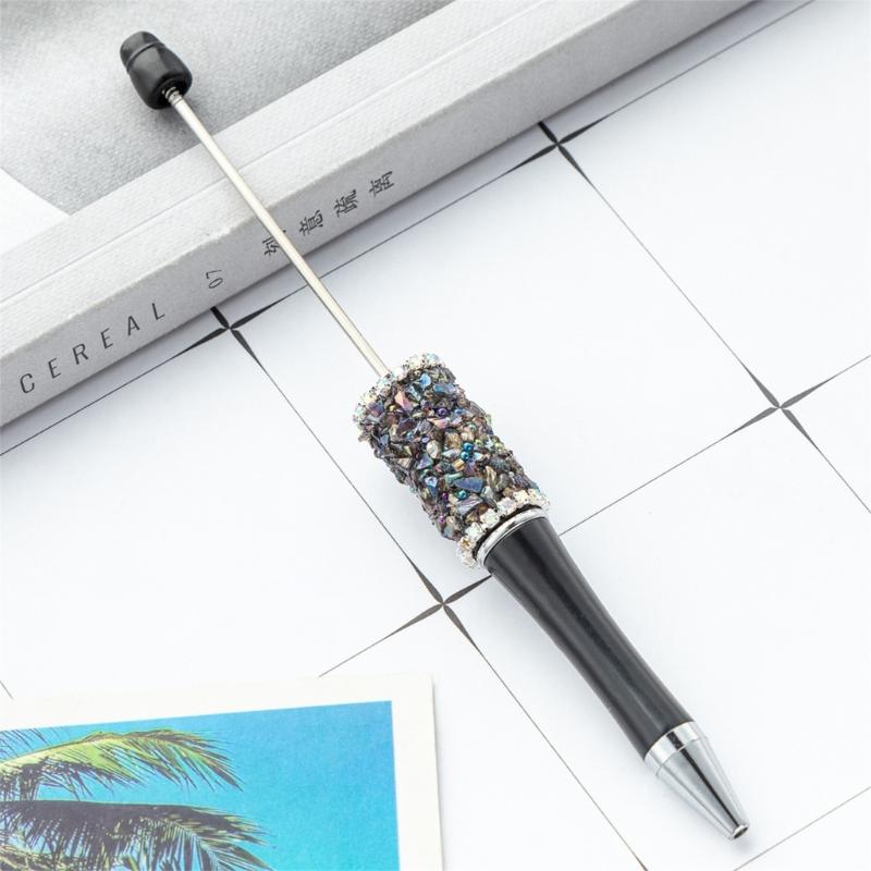 Beadable Ballpoint Pen Rhinestones Ballpoint Pen Funny Writing Pen for Boy Girl Kid Class Reward Birthday Party Favor