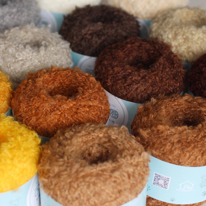 Wool Yarn Soft Smooth for Hand Knitting Circle Thread Crocheted Doll Hair DIY Plush Doll Needlework Knitting DIY Knitted Tool