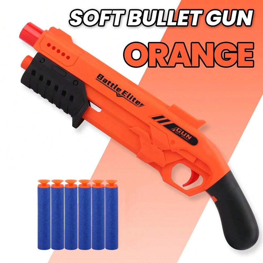 Outdoor Durable Soft Bullet Blaster Manual Foam Dart Launcher Battle Toy,Play Gun for Boys & Girls,Halloween&Christmas Gitfs