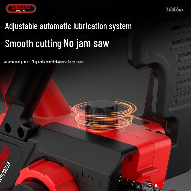 DELIXI Electric Brushless Lithium Chainsaw - Compact, High-Capacity, Handheld Tree and Logging Saw