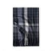 Soft Faux Cashmere Plaid Scarf Women Winter Warm Wrap With Fringe Streetwear Style