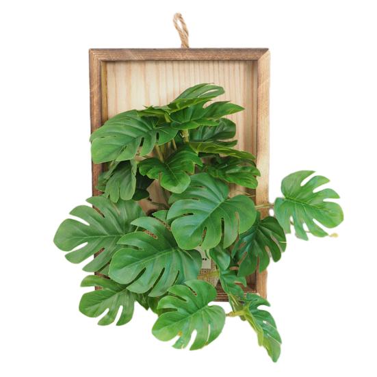Wall Framed Artificial Plant Faux Greenery Plant in Frame Wall Decor Hanging