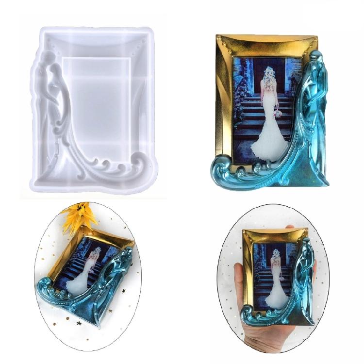 Valentines Day Wedding Photo Frame Crystal Epoxy Mold Couple Pictures Frame Make