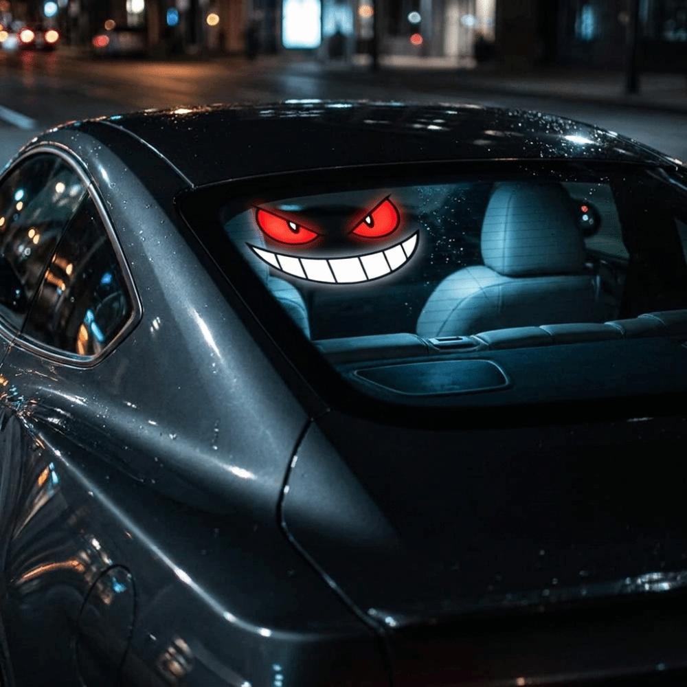 Eye Shape Flashing Car Light Solar Self-Charging Ambient Signal Lamp Sedan Window