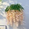 96cm Long Branches Artificial Wisteria Flowers Hanging Trailing Realistic Decorative Artificial Fake Flower