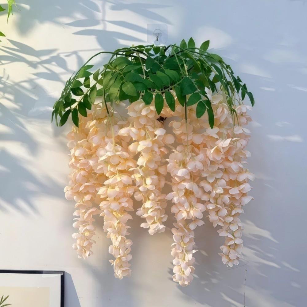 96cm Long Branches Artificial Wisteria Flowers Hanging Trailing Realistic Decorative Artificial Fake Flower