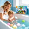 Glow Toy Bath Salt Ball Set Kids Bubble Bath Bombs Ocean Toy Gift Box Large 24pcs