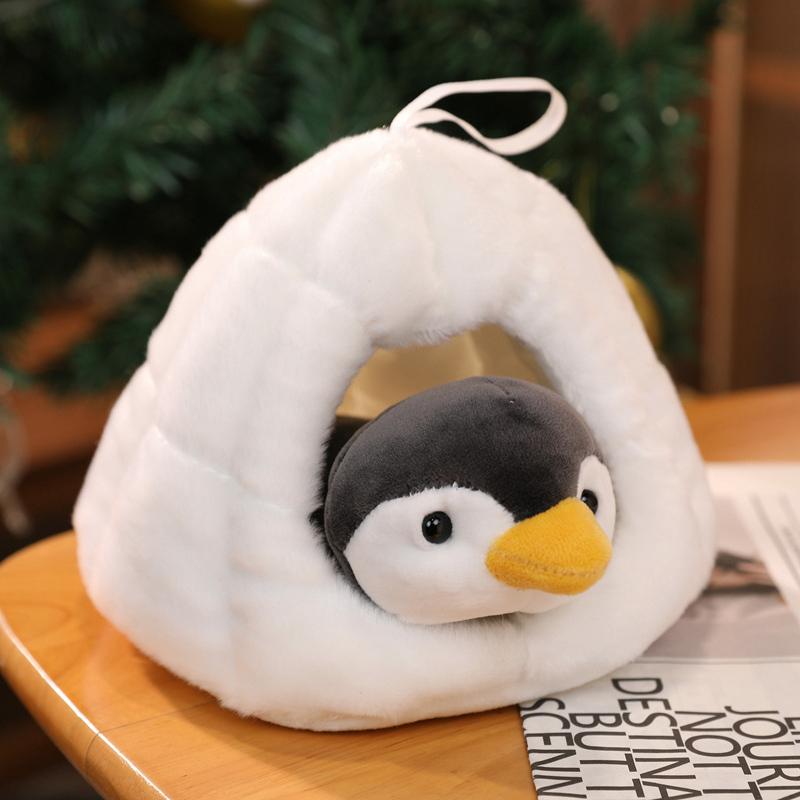 New 20cm Penguin House Plush Toys White Bear Soft Stuffed Animals Cushion Pillow Toys Home Decor Xmas Gifts