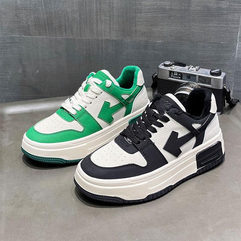 

Белые туфли с высоким берцем, женская обувь, новые модные осенние и зимние бархатные туфли, трендовая осенняя повседневная спортивная обувь на толстой подошве