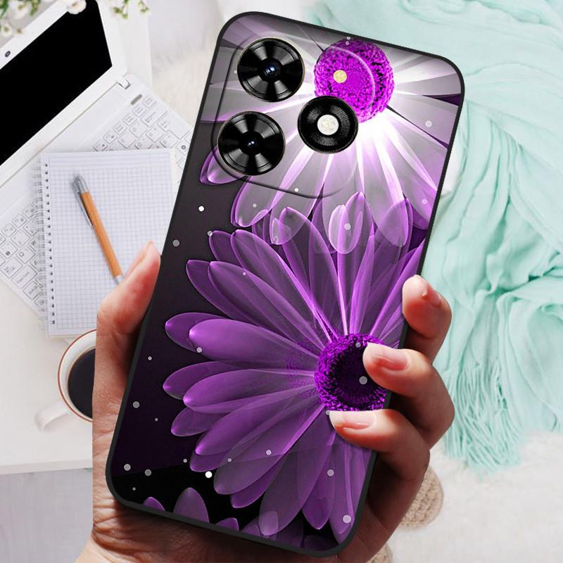 For Tecno Spark 20 Pro Case Black Silicone Bumper Wolf Lions Soft TPU Covers for Tecno Spark 20C 20 Funda Coque Spark20 KJ5