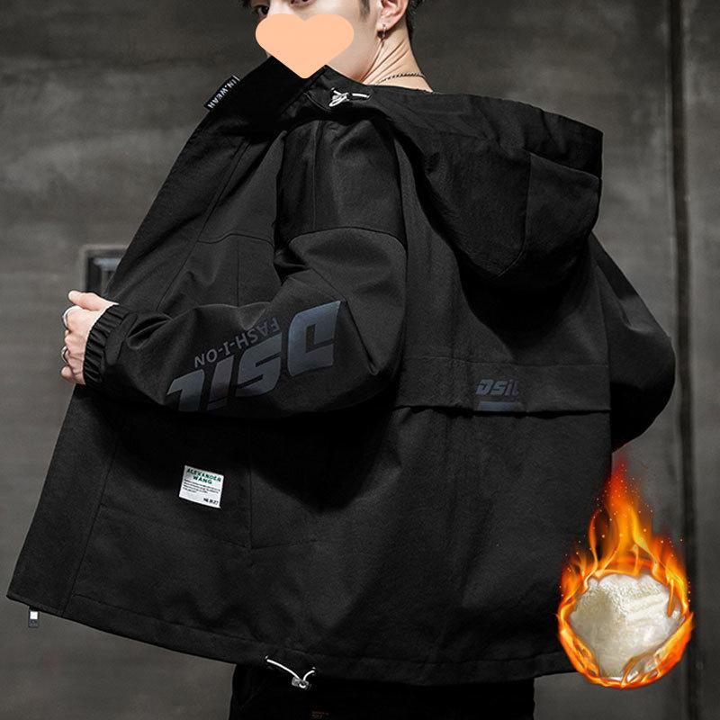 

Бархатное мужское пальто, осенне-зимняя куртка, повседневная, корейский стиль, модная рабочая одежда, молодежное бархатное утолщенное пальто, толстый стиль M