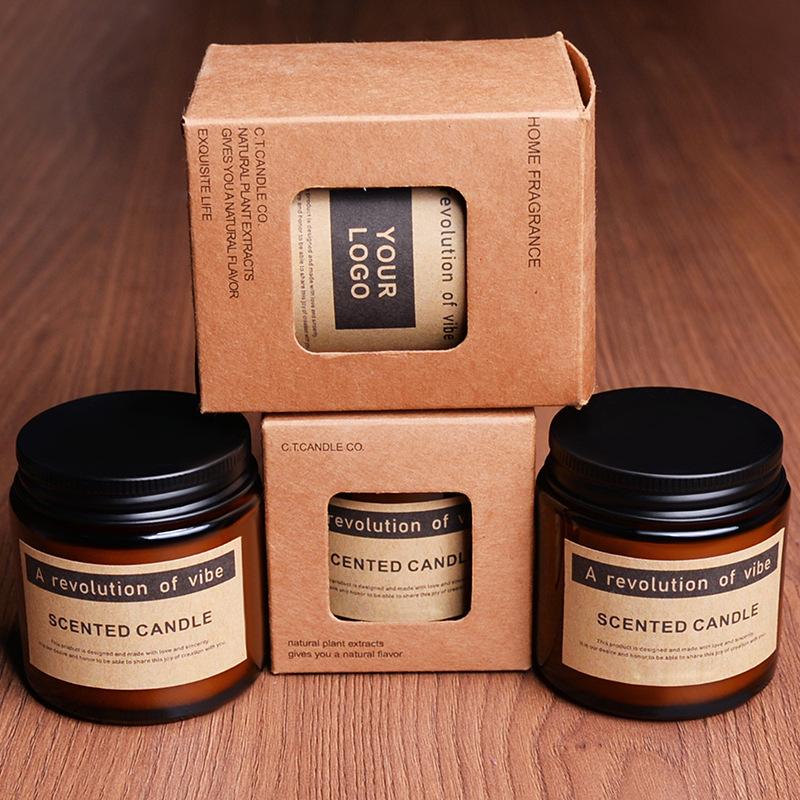 Aromatherapy Candle Room Fragrance Glass Cup with Lid Essential Oil Scented Candle Hand-filled Soy Wax Essential Oil Companion Gift