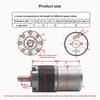 36GP-3530DC Planetary Gear Motor36MM 12v 24v Shaft Diameter 6mm/8mm  Max Torque 50kg Adjustable Speed Can CW CCW Electric Motor