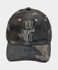 Makoi Basic Washed Lettering Logo Military Camo Cotton Ball Cap [Khaki]
