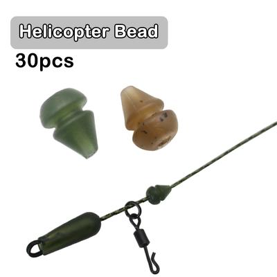 30 Stück Karpfenangeln Zubehör Helikopter Perle Schnellwechselperle Haarvorfächer Chod Ronnie Rigs Für Karpfenangeln Endtackle