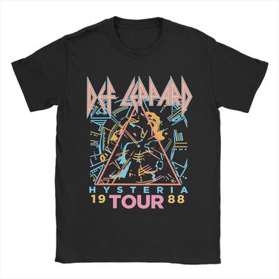 T-shirt Noir Graphique Def Leppard Hysteria Tour 88