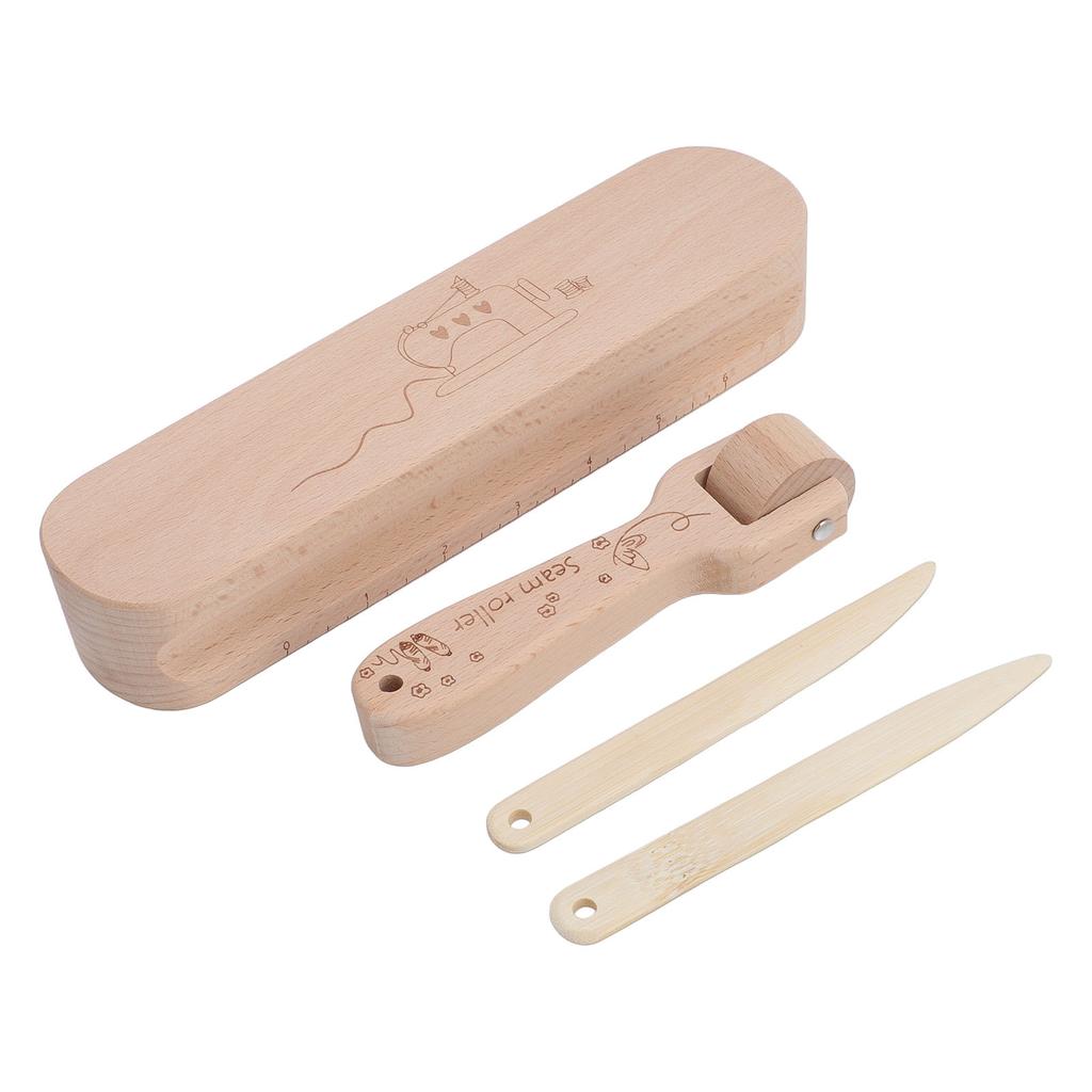 Tailor Clapper Set Beech Wood Seam Flattening Tool Ironing Clapper Seam Roller and Point Turner
