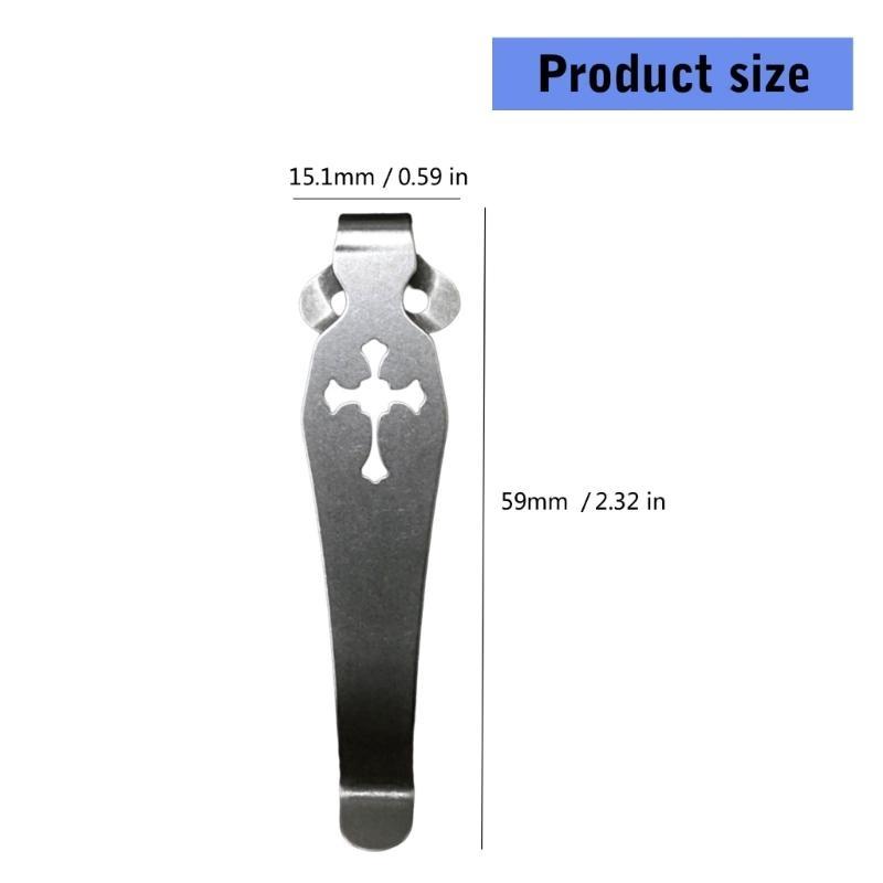 652F Titaniums Alloy Knifee Back Clip Pocket Waist Clamps Fold Knifee Handle DIY Make Accessories Parts