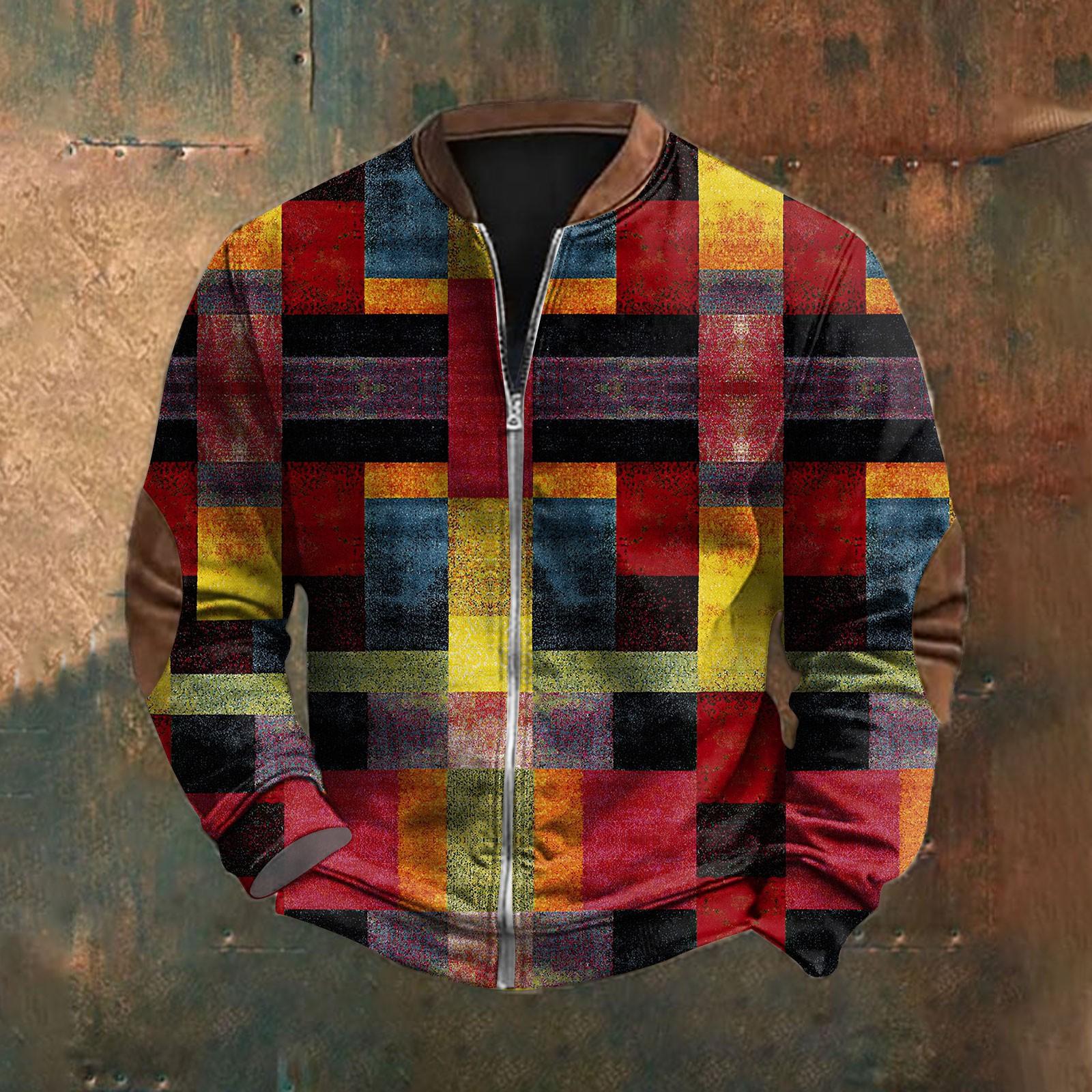 

Мужская повседневная толстовка в стиле ретро с градиентным принтом XL жёлтый