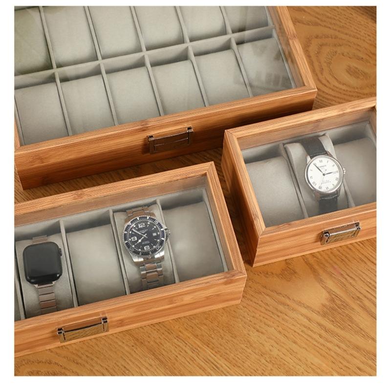 Wood Watch Case Watch Storage Box Stylish Watch Container Practical Watch Holder Watch Organizer Wood Material for Watch