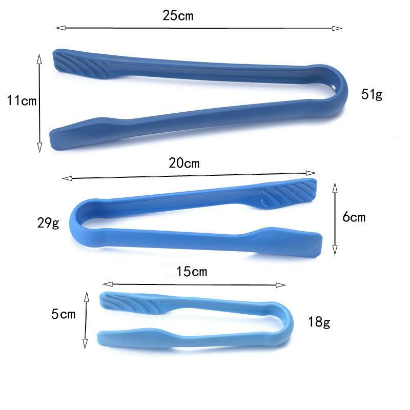 3Pcs/Set Plastic Food Tong Kitchen Tongs Non-slip Cooking Clip Clamp BBQ Salad Tools Grill Kitchen Accessories