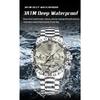 POEDAGAR Top Luxury Men Watch Automatic Date Week Man Wristwatch Hollow Tourbillon Mechanical Stainless Steel Watches