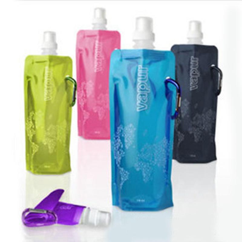 500ml Portable Ultralight Collapsible Water Bottle Outdoor Sport Supplies Hiking Running Camping Travel Soft Flask Water Bag