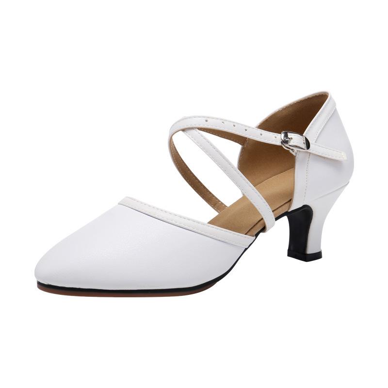 Latin Dance Shoes White Professional Women's Dance Shoe Soft Soles 5cm/7cm Zapatos