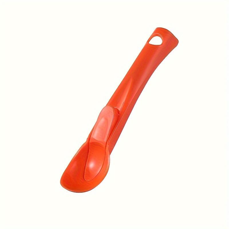 

2-in-1 Ice Cream Spoons Non-stick extendable anti slip handle non stick ice cream scoop - suitable for desserts and fruit balls помаранчевий