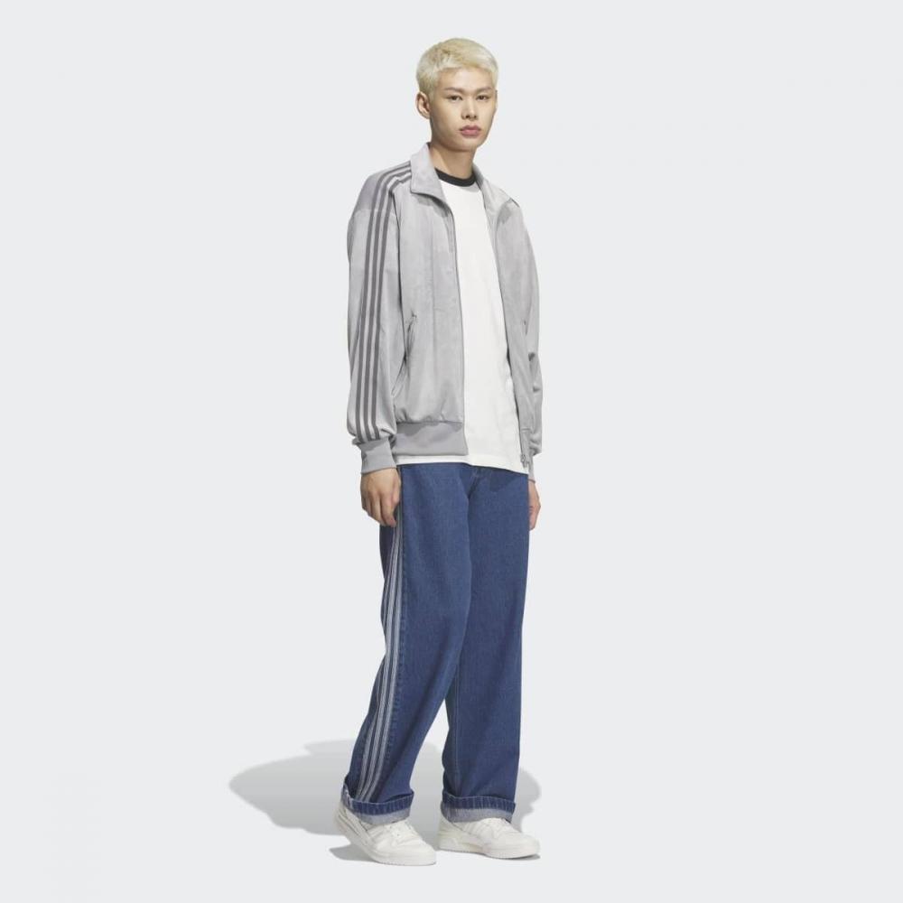 Adidas Stylish Velvet Loose Fit Track Top Kq5476