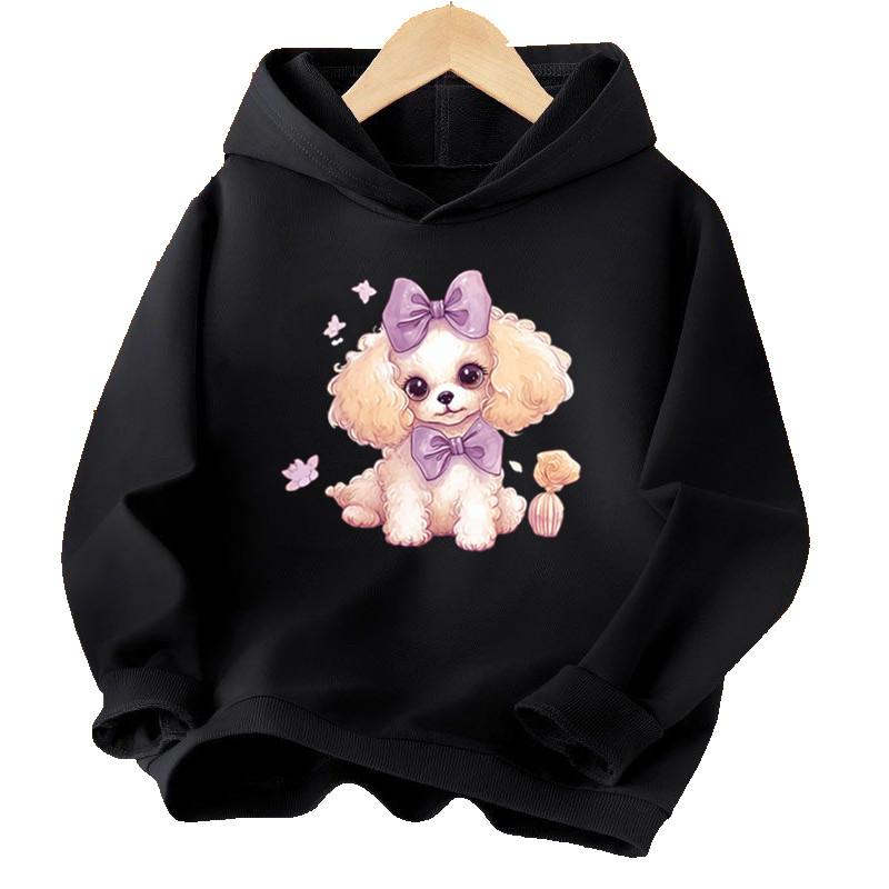 

Милое худи для собак, модная толстовка с капюшоном для девочек, пальто, худи с принтом животных и кошек, детская одежда, кавайные пуловеры 160