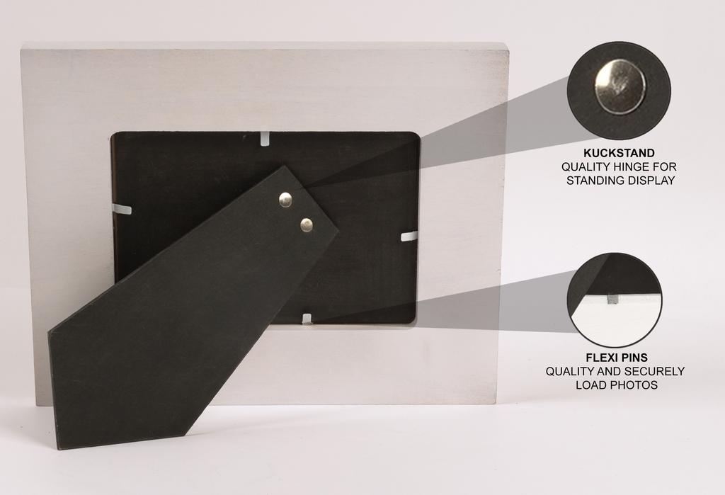 Darling Souvenir MADE WITH LOVE Gravierter Tisch-Fotorahmen Holz Liebe Dich bis zum Mond und zurück Zitate Weißer Bilderrahmen