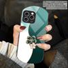 Lucky Four-leaf Clover For iPhone 16 15 14 13 Plus 12 Mini 11 Pro Max XR Xs X 7 8 6 6S Elliptical Tempered Glass Phone Case