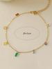 High-End Rainbow Zircon Titanium Anklet: Versatile, Non-Fading, Fashionable for Women