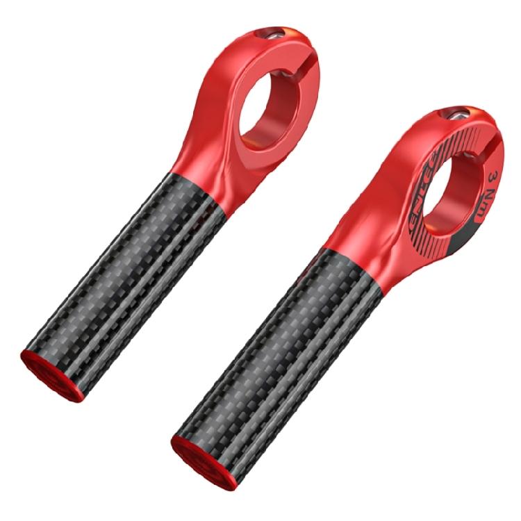 

1 Pair Bike Bar Ends, 22.2mm Carbon Bar Ends Handlebar Bar End Bike Bar Extender червоний