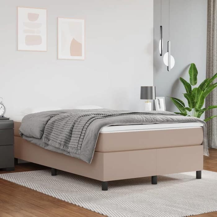 Maison Exclusive - Lattenrost Bett Matratze Cappuccino 120x190cm Kunstleder
