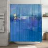 Abstract Watercolor Blue Shower Curtain for Bathroom Decor